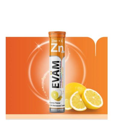 EVAM Sawing vitamins Zn with zinc and ascorbic acid 20 pcs - Buy Online on GoSupps.com