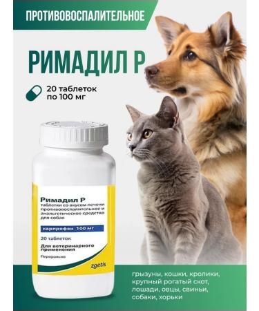 Zoetis Rimadil P 100 mg (1 pack - 20 tablet)