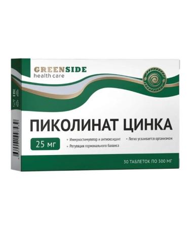 Green Side LLC Picoline zinc n30 table 300 mg - 2 pcs