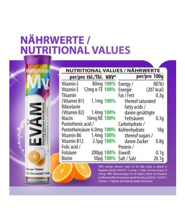 EVAM Multivitamins sparkling pills for immunity 40pcs - Buy Online on GoSupps.com