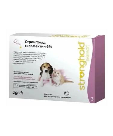 Zoetis Stronghold Drops for dogs of dogs from global fleas to 2.5 kg 3p