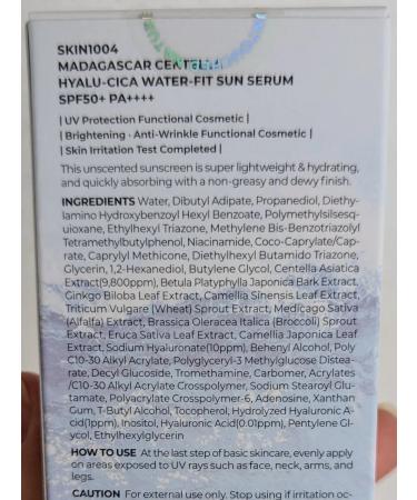 SKIN1004 SPF serum Madagascar Centella Hyalu-Cica Sun Serum - Buy Online on GoSupps.com