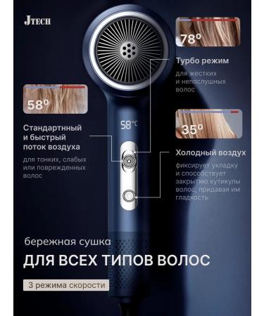 JTech Professional powerful hair dryer with ionization - Buy Online on GoSupps.com