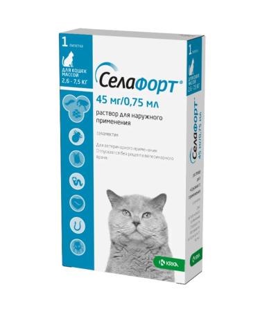 KRKA Seelfort Drops are complex for cats from 2.6-7.5 kg