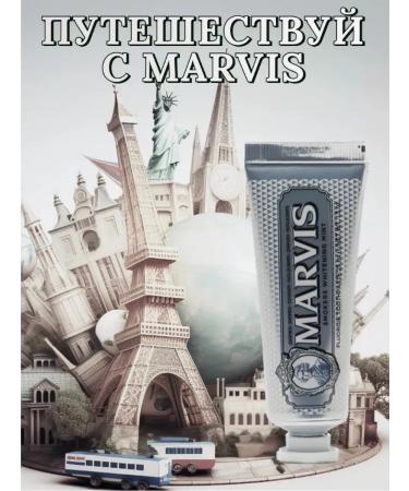 Marvis Toothpaste bleaching anti -Babak 25 ml - Buy Online on GoSupps.com
