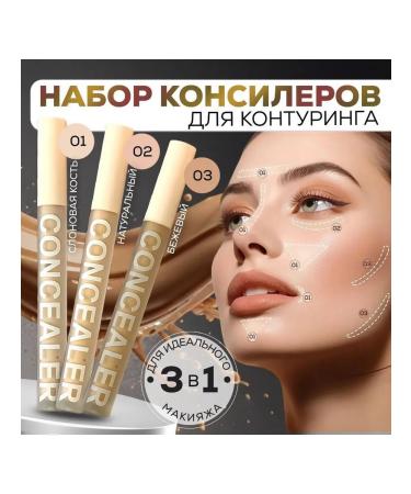 ESSE Cosmetics Set 3B1 Concelers for contouring 01 02 03