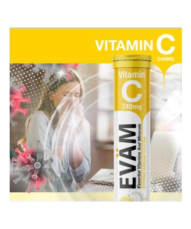 EVAM Vitamin C ascorbic acid 240 mg 120pcs - Buy Online on GoSupps.com
