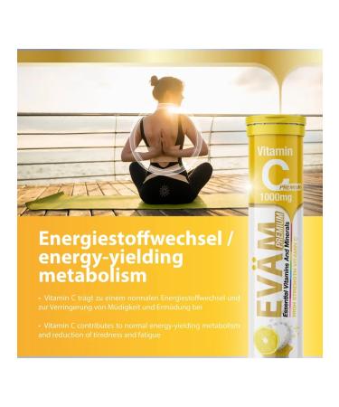 EVAM Vitamin C ascorbic acid 1000 mg 120pcs - Buy Online on GoSupps.com