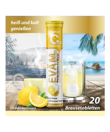 EVAM Vitamin C ascorbic acid 1000 mg 120pcs - Buy Online on GoSupps.com