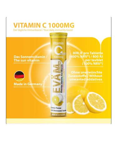 EVAM Vitamin C ascorbic acid 1000 mg 120pcs - Buy Online on GoSupps.com