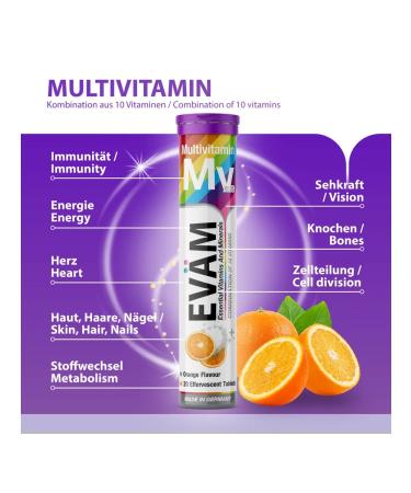 EVAM Multivitamins sparkling pills for immunity 240pcs - Buy Online on GoSupps.com