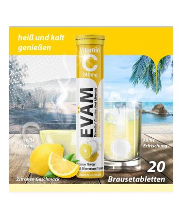 EVAM Vitamin C ascorbic acid 1000 mg 240pcs - Buy Online on GoSupps.com