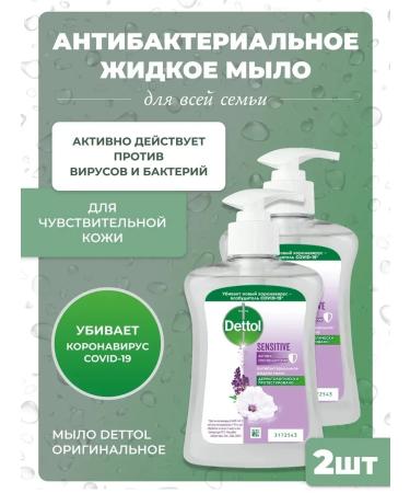 DETTOL Antibacterial liquid soap with glycerin 250ml 2pcs