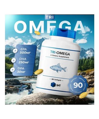 SNT Swiss Nutrition Technology SNT Omega 3 Tri-MEGA 500 250 250 1050 mg 90 capsules