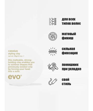 EVO Cassius Styling Clay matte clay styling hair styling - Buy Online on GoSupps.com