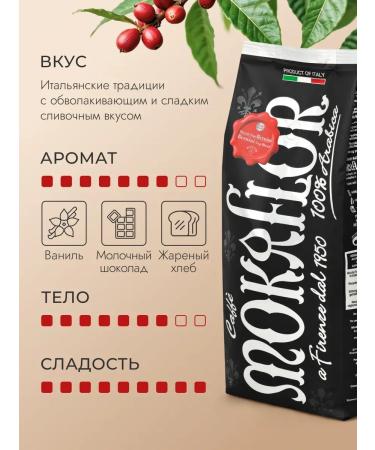 MOKAFLOR Coffee in grains 1 kg Italy 100% arabica - Buy Online on GoSupps.com