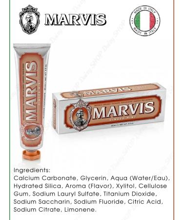 Marvis Mint and ginger toothpaste 85 ml - Buy Online on GoSupps.com