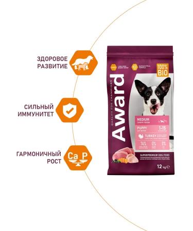 AWARD Dry food for puppies turkey and chicken 12 kg - Buy Online on GoSupps.com