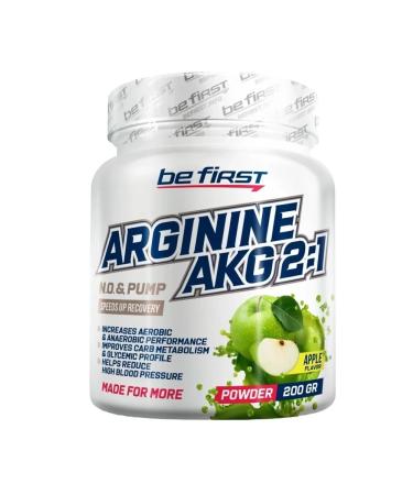 Be First Arginine-alpha-Ketoglutarata AAKG 2 1 Powder 200 gr apple