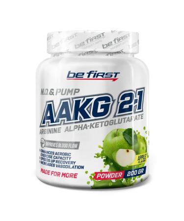 Be First Arginine-alpha-Ketoglutarata AAKG 2 1 Powder 200 gr apple - Buy Online on GoSupps.com