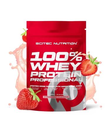 Scitec Nutrition Protein 100% Whey Protein Prof 1000 grams of strawberries - Buy Online on GoSupps.com