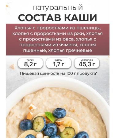 Honey and Jam Porridge 6 whole -grain cereals with seedlings 300 grams - Buy Online on GoSupps.com