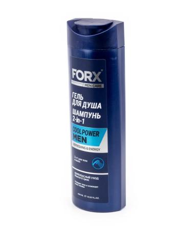 Forx Men Care Cool Power shower gel and male shampoo 2 in 1 400 ml 4 pcs - Buy Online on GoSupps.com