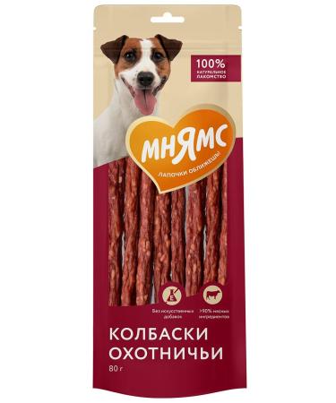 Mnyams Hunting sausage treats for dogs dried 80 g