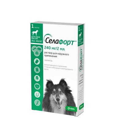 KRKA Selafors 12% of a drop from fleas d dogs 20.1-40kg 2ml (240 mg) No. 1 - Buy Online on GoSupps.com