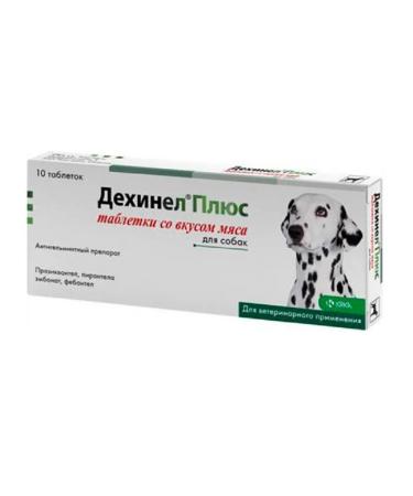 KRKA Dehinel plus tablets from helminths d dogs Taste of meat No. 10