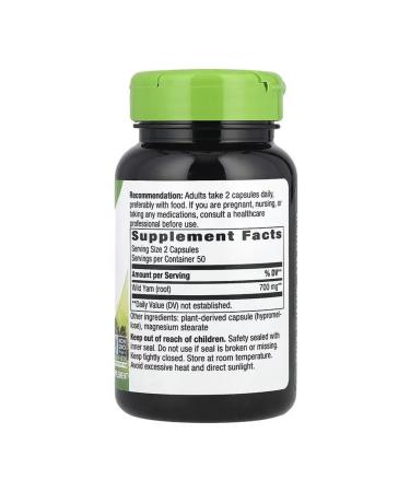 Nature's Way Wild yams root 700 mg 100 capsules - Buy Online on GoSupps.com