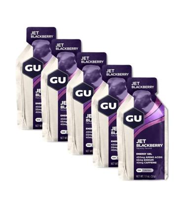 GU Energy Labs Energy gel Guy Black Jet 5 x 32 g - Buy Online on GoSupps.com