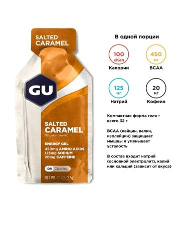 GU Energy Labs Gu Energy Gel Energy Gel Salt Caramel 24pcs - Buy Online on GoSupps.com