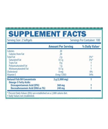 MericanMeds Omega-3 Fish Oil Omega-3 200 capsules - Buy Online on GoSupps.com