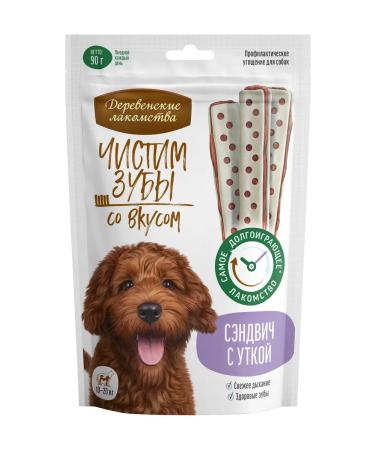 Country delicacies Sandwich D dogs brush our teeth duck 90g (10 pcs.) - Buy Online on GoSupps.com