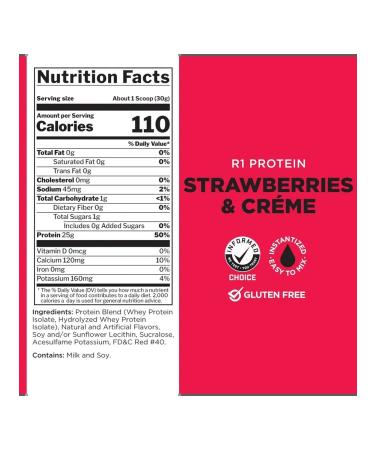Rule 1 Protein R1 Protein 900 g - strawberries with cream - Buy Online on GoSupps.com