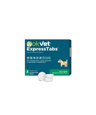 AVZ Okvet Expressstabs Antigelmint. Tablets D dogs 5 -15 kg No. 3
