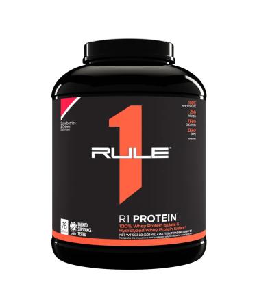 Rule 1 Protein R1 Protein 2280 g - strawberries with cream - Buy Online on GoSupps.com