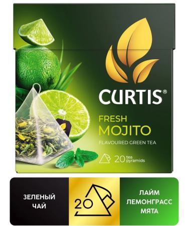 Curtis Green tea "Fresh mojito" 20 pyramids - Buy Online on GoSupps.com