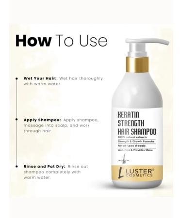 Luster Keratin hair shampoo 300ml - Buy Online on GoSupps.com