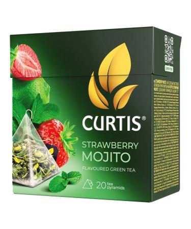 CURTIS Green tea "Strawberry Mojito" 20 pyramids - Buy Online on GoSupps.com