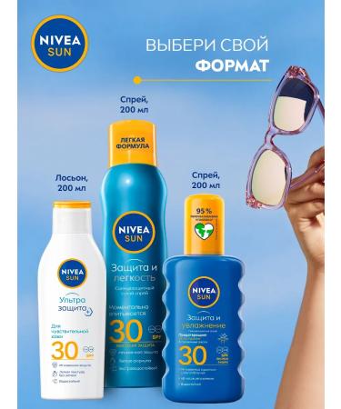NIVEA Sunwalling lotion for sensitive skin SPF 30 - Buy Online on GoSupps.com