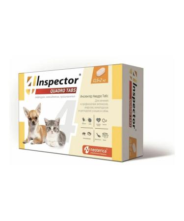 Neoterica Inspector tablets from fleas and ticks from 0.5 to 2 kg 4 tab - Buy Online on GoSupps.com