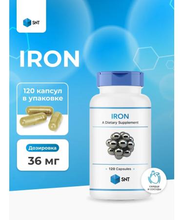 SNT Iron 36 Mg Ferrochel iron 120 capsules