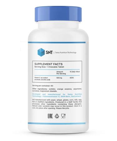 Vitamin C Vitamin C 500 60 Zhev. tab - Buy Online on GoSupps.com