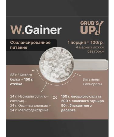 Grub's up Gainer with creatine W.Gainer Power Raspberry 1kg - Buy Online on GoSupps.com