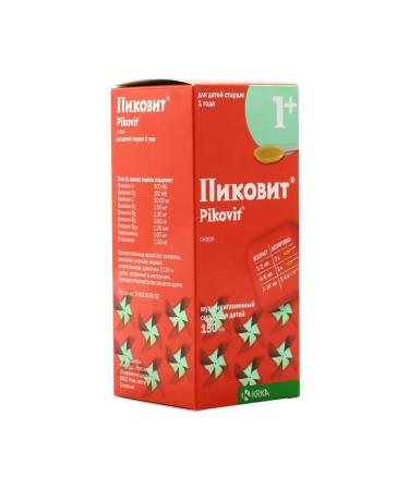 Pikovit syrup 1000 ME + 59 mg + 601 mcg for children over 1