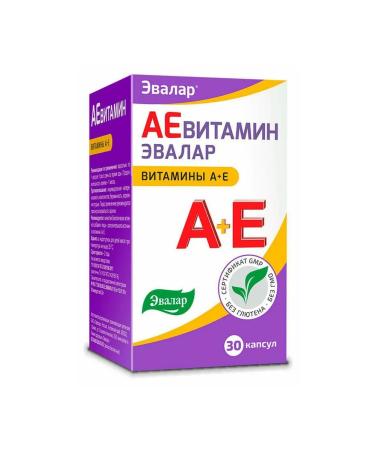Vitamins Evalar Aevitamin 60 mg + 1 mg 30 capsules
