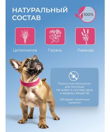 Good Dog&Cat A collar from fleas and ticks for dogs and puppies 65cm raspberries - Buy Online on GoSupps.com