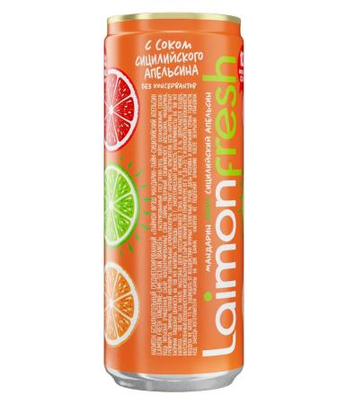 Laimon Lemonada Fresh Sicilian orange 0.33 l x 12 pcs - Buy Online on GoSupps.com